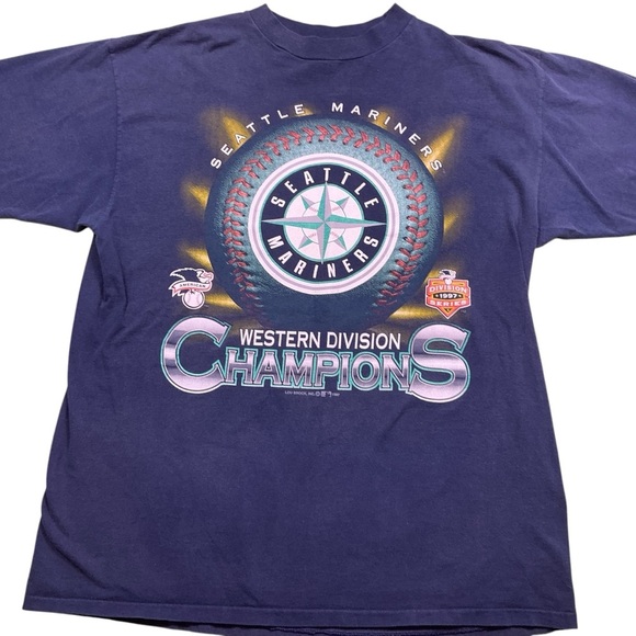 Vintage 1997 Seattle Mariners MLB Western Division Champions T-shirt XL